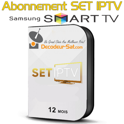 ABONNEMENT SET IPTV POUR SAMSUNG SMART TV 12 MOIS