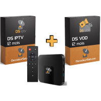 Pack MEGA box Android Tv + DS IPTV + DS VOD
